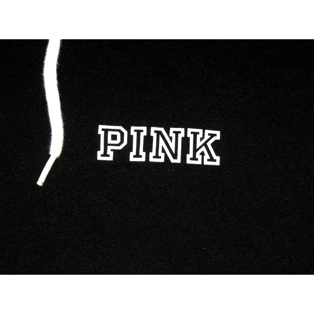 Victoria's Secret PINK Vintage Y2K Cropped Hoodie Sweatshirt Women's Large - Picture 3 of 5